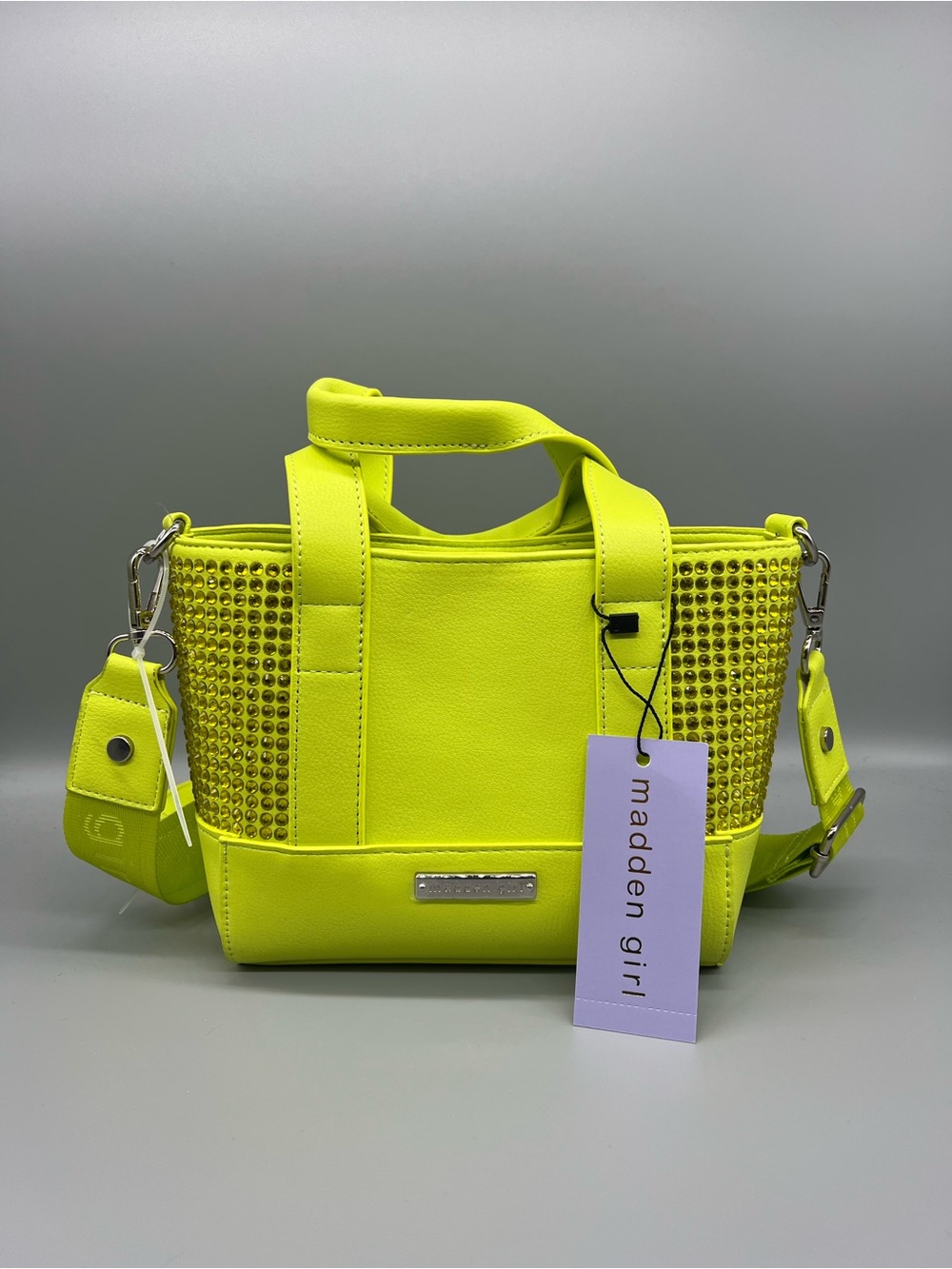 Madden girl rhinestone mini tote purse